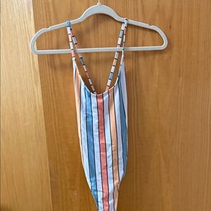 Billabong Multicolor Striped One Piece Swimsuit